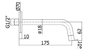 Излив Paffoni Light ZBOC045NO купить в интернет-магазине сантехники Sanbest