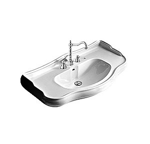 Консоль с раковиной Kerasan Retro 730090 100 хром с 3 отверстиями для ванной в интернет-магазине сантехники Sanbest