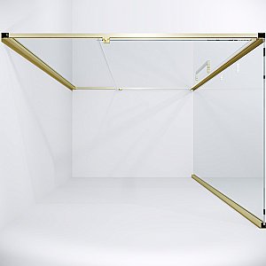 Душевой уголок Niagara Nova NG-45-9ASG-A90SG-34 90x90 стекло прозрачное/профиль брашированное золото купить в интернет-магазине Sanbest