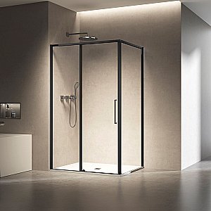 Душевой уголок Vincea Slim VSR-6SL9012CLB 120х90 стекло прозрачное/профиль черный купить в интернет-магазине Sanbest