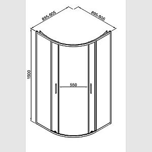 Душевой уголок Good Door Lite 90х90 ЛТ00002 стекло прозрачное/профиль хром купить в интернет-магазине Sanbest