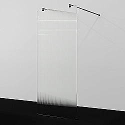 Душевое ограждение WasserKRAFT Vechte 60W46MB-FL 110 фиксатор черный/стекло рифленое купить в интернет-магазине Sanbest