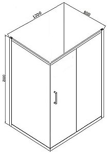 Душевой уголок Bravat LINE BS120.3101A 80х120 стекло прозрачное/профиль хром купить в интернет-магазине Sanbest