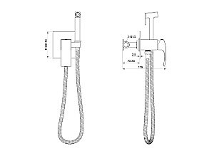Смеситель с гигиеническим душем встраиваемый WONZON & WOGHAND FIT, Брашированное золото (WW-88829009-BG) купить в интернет-магазине сантехники Sanbest