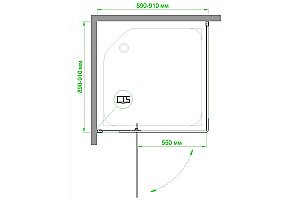 Душевой уголок Royal Bath HPV RB90HPV-C-BL 90х90 матовое стекло/черный профиль купить в интернет-магазине Sanbest