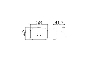 Крючок для ванной WONZON & WOGHAND GRAFFITY, Брашированное золото (WW-9315-BG) купить в интернет-магазине сантехники Sanbest