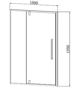 Душевая дверь Vincea Slim-N VDP-4SN100CL 100 профиль хром/стекло прозрачное купить в интернет-магазине Sanbest
