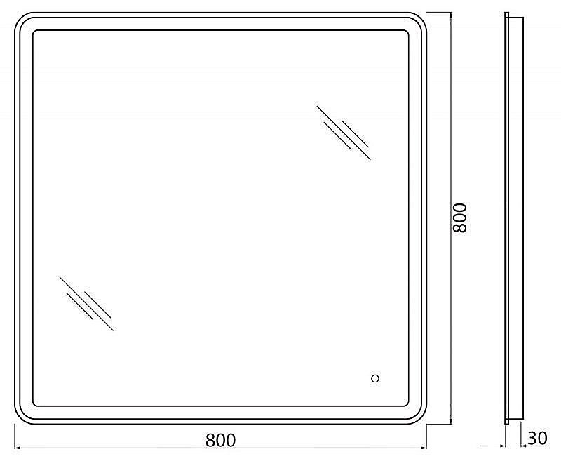 Зеркало BelBagno SPC-MAR-800-800 в ванную от интернет-магазине сантехники Sanbest