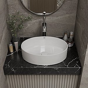 Раковина D&K Matrix 50х36 DT1390316 белая купить в интернет-магазине Sanbest