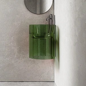 Раковина подвесная Abber Kristall AT2705Emerald зеленая прозрачная купить в интернет-магазине Sanbest