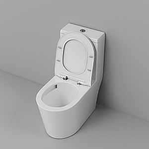 Унитаз моноблок Grossman Classic GR-4487SQ безободковый, с бачком, с крышкой микролифт, смыв торнадо, белый купить в интернет-магазине Sanbest