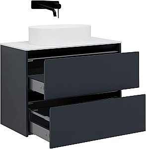 Тумба с раковиной Allen Brau Activity 90 1.34005.AM антрацит матовый/черный брашированный для ванной в интернет-магазине Sanbest