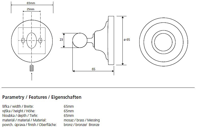 Крючок Bemeta Retro 144106137 купить в интернет-магазине сантехники Sanbest