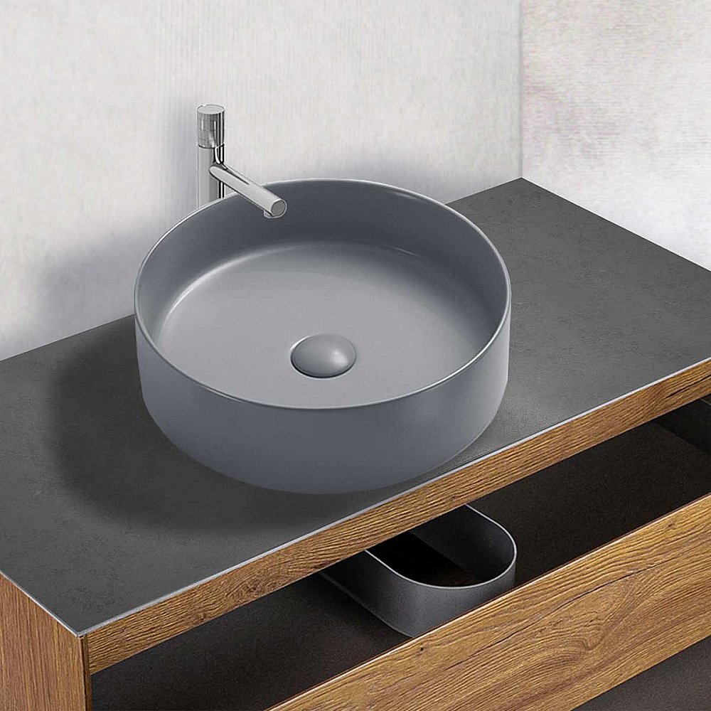 Раковина накладная Vincea 39 VBS-216MG серая матовая купить в интернет-магазине Sanbest