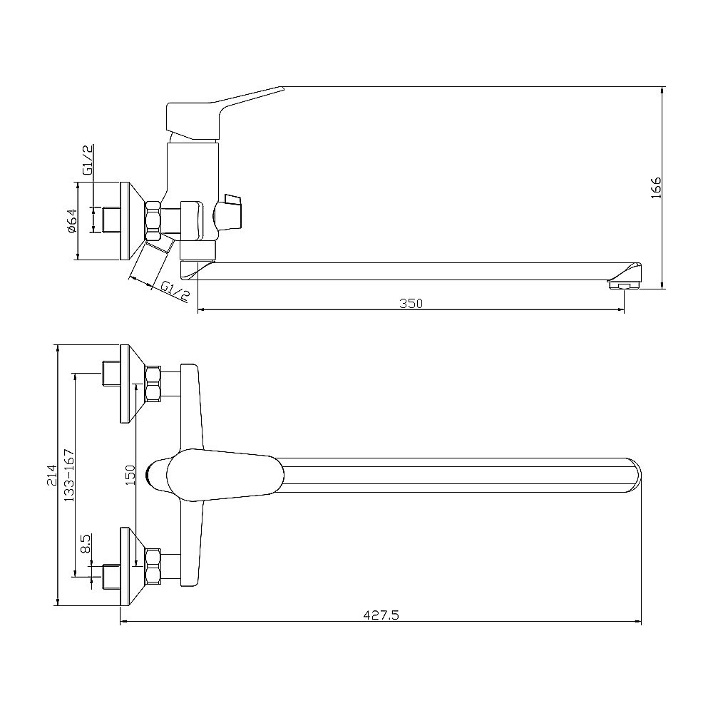 Смеситель для ванны Olive's NEVADA 03221NV хром купить в интернет-магазине сантехники Sanbest
