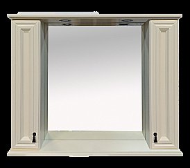 Зеркало со шкафом Misty Лувр 105 слоновая кость в ванную от интернет-магазине сантехники Sanbest