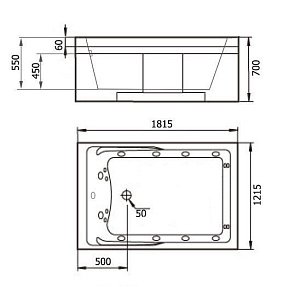 Гидромассажная ванна Gemy G9061 B R 181x121 купить в интернет-магазине Sanbest