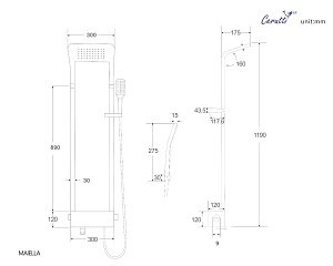 Душевая панель CeruttiSpa MAIELLA W CT8984 белая купить в интернет-магазине сантехники Sanbest