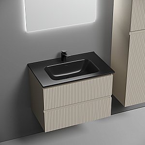 Тумба с раковиной Sancos Snob R 70 SNR70CE бежевая матовая для ванной в интернет-магазине Sanbest