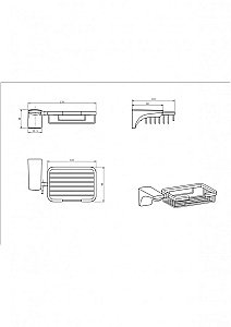 Мыльница CeramaLux Monelli 70005 черный матовый купить в интернет-магазине сантехники Sanbest