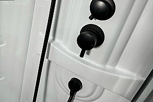 Душевая кабина Royal Bath RB90HK1-T-BL Practic 90х90 стекло прозрачное/профиль черный купить в интернет-магазине Sanbest