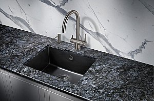 Мойка кухонная Milacio Leon 55 Cuarzo MC.77081 черная матовая купить в интернет-магазине сантехники Sanbest