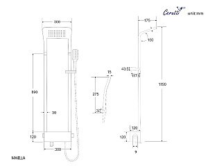 Душевая панель CeruttiSpa MAIELLA W CT8984 белая купить в интернет-магазине сантехники Sanbest
