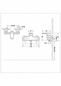 Смеситель для душа Bravat ALFA F9120178BC-01 черный купить в интернет-магазине сантехники Sanbest