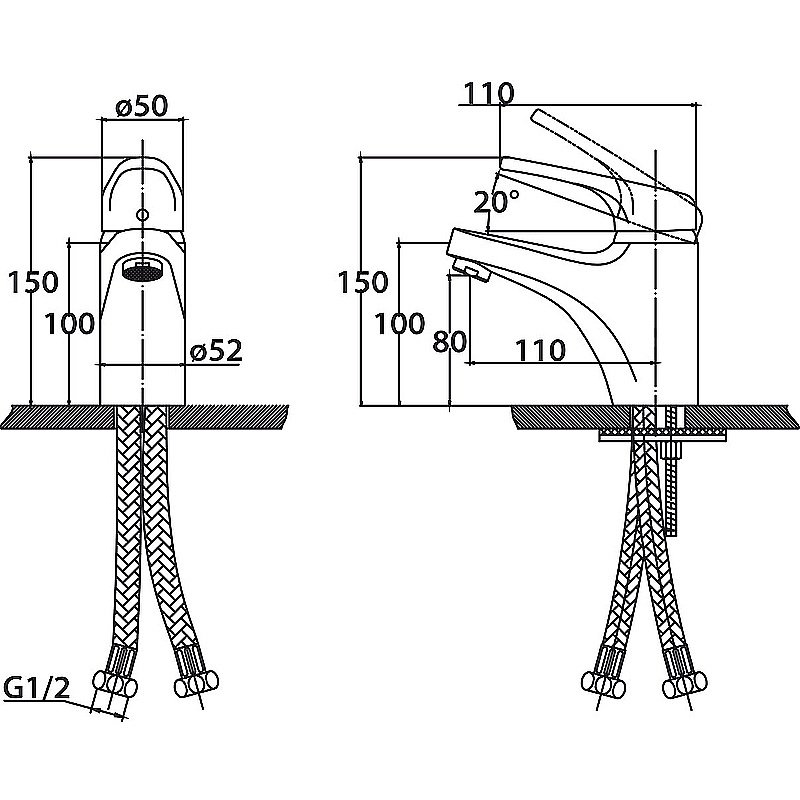 Смеситель для раковины Kaiser County 55011-4 купить в интернет-магазине сантехники Sanbest