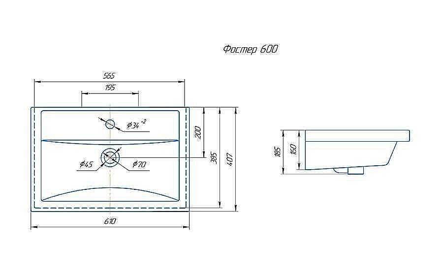Тумба с раковиной Grossman Юнит 60 кадена вуд для ванной в интернет-магазине Sanbest