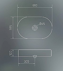 Раковина накладная Gid Lago 61 Bm1479 53354 черная матовая купить в интернет-магазине Sanbest