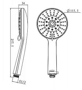 Душевая лейка Bravat WATERFALL P70139CP-2-RUS купить в интернет-магазине сантехники Sanbest