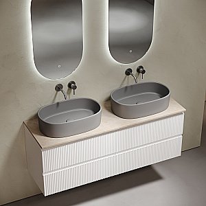 Столешница Sancos 160 TT160A2 без отверстия под смеситель, кремовая для ванной в интернет-магазине сантехники Sanbest