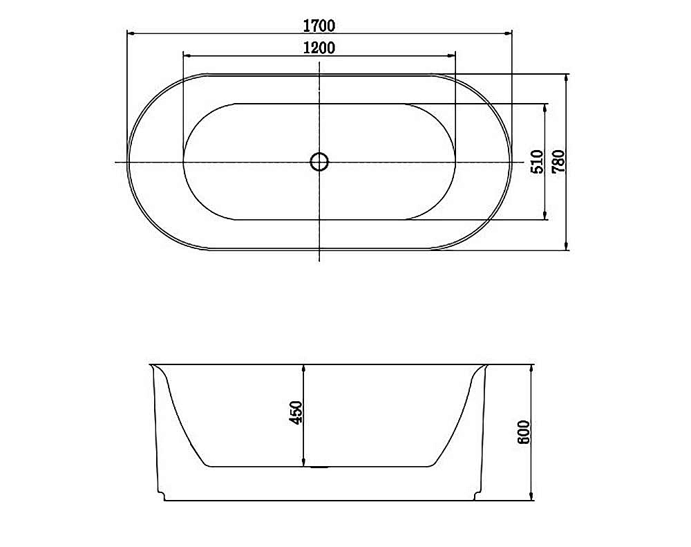 Ванна акриловая Aquatek МОДЕНА 170х78 белая глянцевая купить в интернет-магазине Sanbest