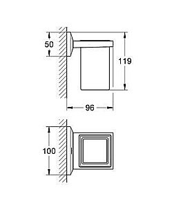 Держатель со стаканом Grohe Allure Brilliant 40493 000 купить в интернет-магазине сантехники Sanbest