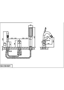 Смеситель для ванны D&K Rhein Marx DA1394901 купить в интернет-магазине сантехники Sanbest
