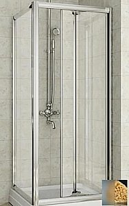 Душевой уголок Радомир Люкс 80x80 стекло матовое/профиль хром купить в интернет-магазине Sanbest