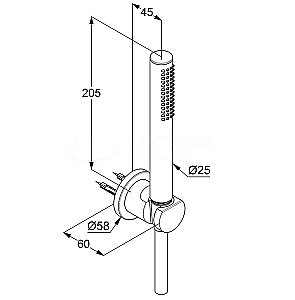 Душевой гарнитур Kludi Nova Fonte Puristic 2085039-15 черный купить в интернет-магазине сантехники Sanbest