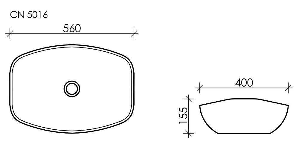 Раковина накладная Ceramica Nova Element CN5016 купить в интернет-магазине Sanbest