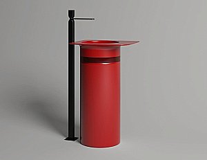 Раковина напольная Salini NINFEA 01 130221MF 54 из искусственного камня S-Stone, матовая, цвет по RAL полностью купить в интернет-магазине Sanbest