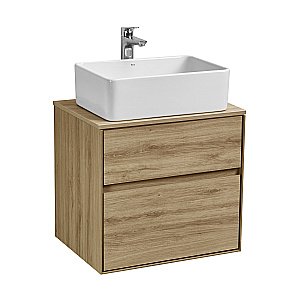 Тумба со столешницей Акватон Либерти 60 дуб эльвезия для ванной в интернет-магазине Sanbest