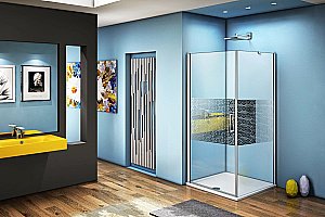 Душевой уголок Good door FANTASY DR+SP 90x80 прозрачный с рисунком купить в интернет-магазине Sanbest