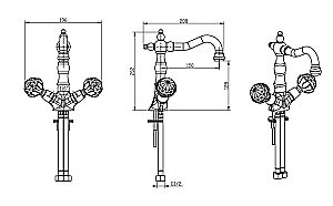 Смеситель для раковины Boheme Brillante Presente 352 купить в интернет-магазине сантехники Sanbest