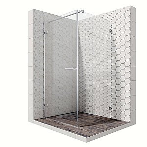 Душевой уголок Ambassador Abner 10011102 100x100 стекло прозрачное/профиль хром купить в интернет-магазине Sanbest