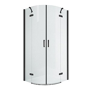 Душевой уголок NEW TRENDY NEW MERANA BLACK K-0537 100x100 стекло прозрачное/профиль черный купить в интернет-магазине Sanbest