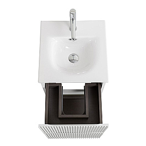 Тумба с раковиной BelBagno 40 UNO-MINI-400-2C-SO-BO+BB-8099-3-40 Bianco Opaco для ванной в интернет-магазине Sanbest