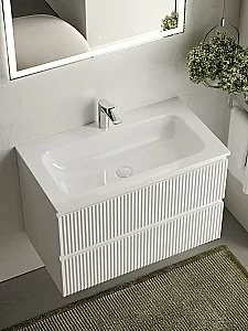 Тумба с раковиной Sancos SNOB R SNR80W 80 Bianco для ванной в интернет-магазине Sanbest