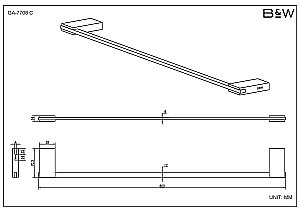 Набор аксессуаров Black&White Gravity GA-7720C хром купить в интернет-магазине сантехники Sanbest