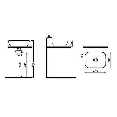 Раковина накладная Bien Motto 50 MTLG05003FD0B7000 черная матовая купить в интернет-магазине Sanbest