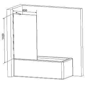 Шторка для ванны Damixa Skyline DX35WBS-080-140MT купить в интернет-магазине Sanbest